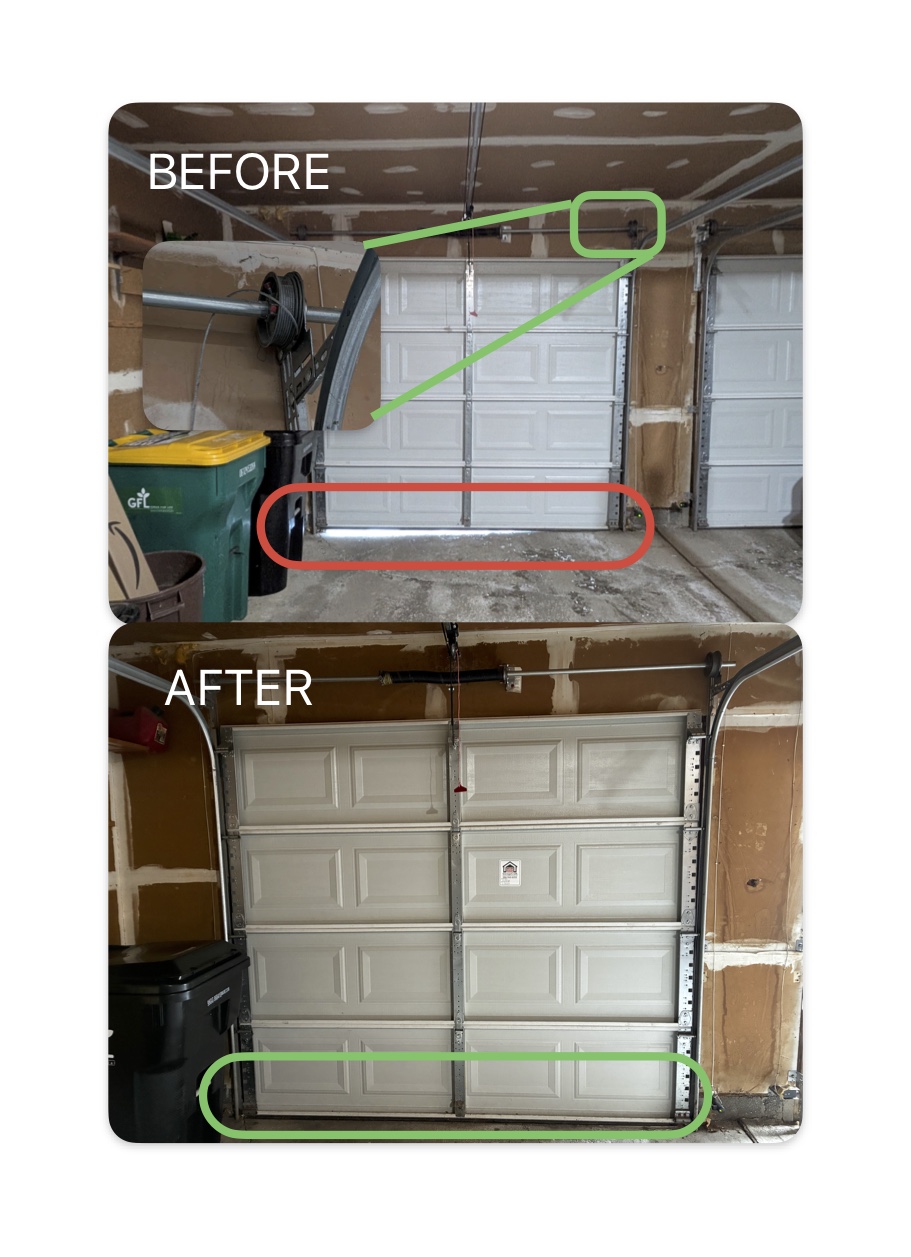 Before and after cable repair